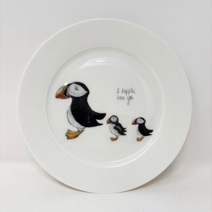 'I puffin love ya' Side plate